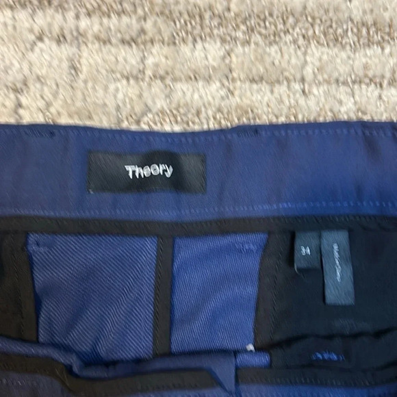 Theory mens lightweight navy shorts size 34 - Picture 2 of 5